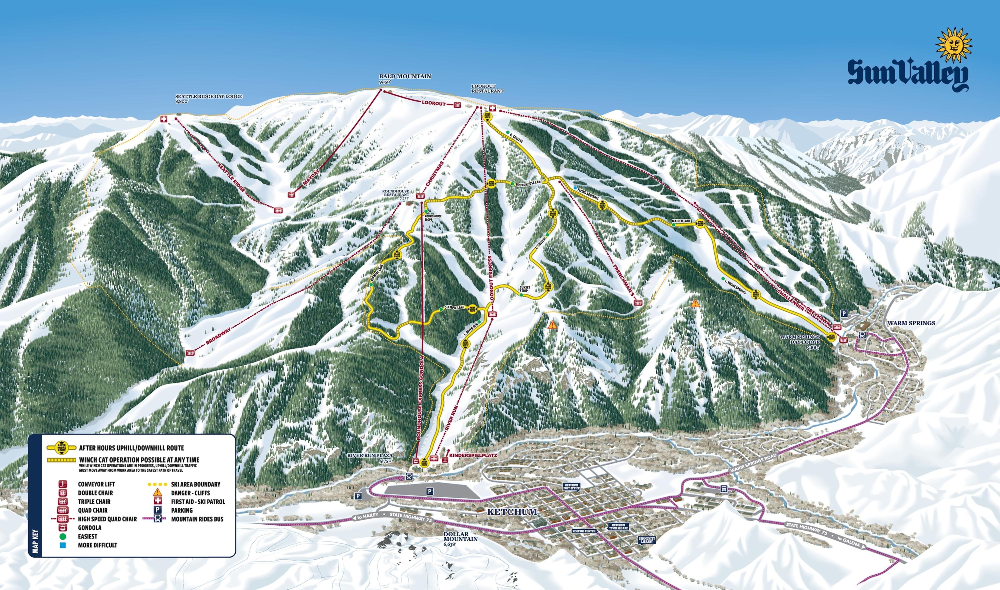 The Mountain Reports, Maps & More Sun Valley